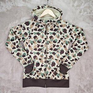 Burton Snowboards Hoodie Full Zip Sweatshirt Camouflage Long Sleeve Women's Sz S
